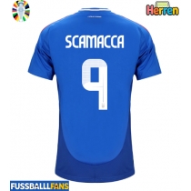 Italien Gianluca Scamacca #9 Heimtrikot EM 2024 Kurzarm